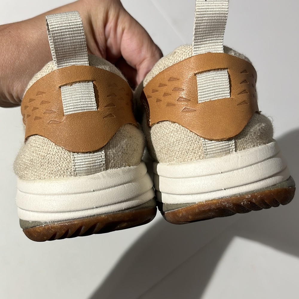 Merrell Womens Slip On Sneakers Shoes Linen Canvas Tan sz 8 summer cloth - Picture 4 of 10